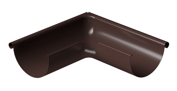 Угол внешний 90° D125 Döcke STAL PREMIUM Шоколад, (RAL 8019) купить в Зеленодольске