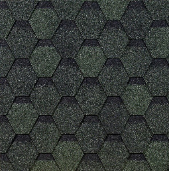 Гибкая черепица EURASIA Docke, Коллекция ШЕСТИГРАННИК Зелёный купить в Зеленодольске