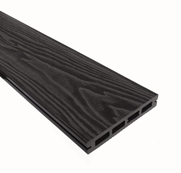 Террасная доска из ДПК Terrapol Смарт 3D Пустотелая с пазом Черное дерево купить в Зеленодольске