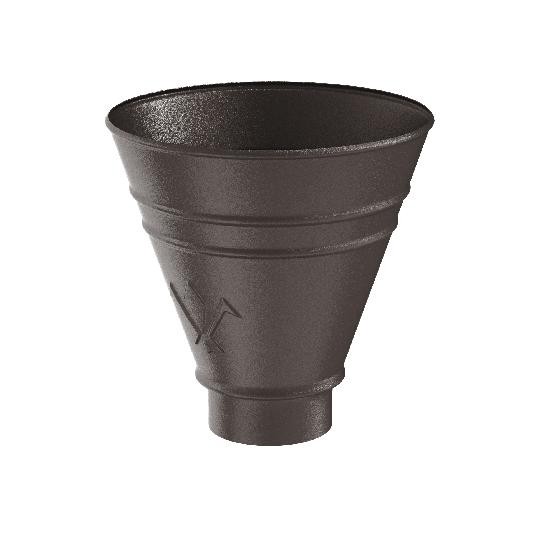 Водосток Aquasistem, Система 150/100 - Воронка водосборная круглая RR 32 Тёмно-коричневый matt купить в Зеленодольске