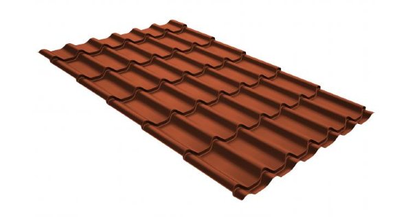Металлочерепица классик GL 0,5 GreenCoat Pural RR 750 кирпично-красный (RAL 8004 терракота) купить в Зеленодольске