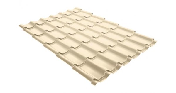 Металлочерепица классик 0,5 Satin RAL 1015 светлая слоновая кость купить в Зеленодольске