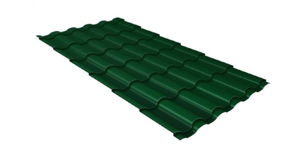 Металлочерепица кредо 0,5 Satin RAL 6005 зеленый мох купить в Зеленодольске