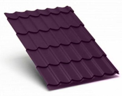Металлочерепица Металл Профиль матовый полиэстр Valori 0,5 сталь RR 779 баклажан