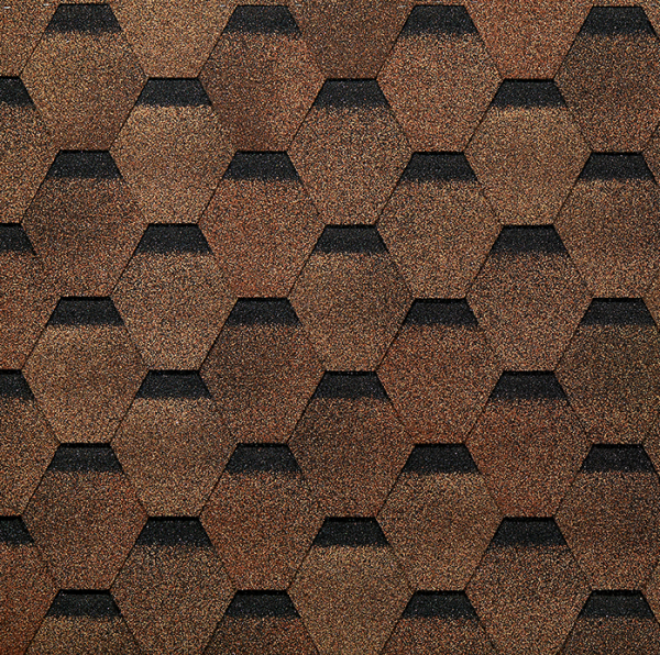 Гибкая черепица EURASIA Docke, Коллекция ШЕСТИГРАННИК Светло-коричневый купить в Зеленодольске