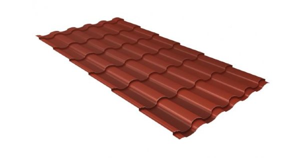 Металлочерепица кредо GL 0,5 Velur20 RAL 8004 терракота купить в Зеленодольске