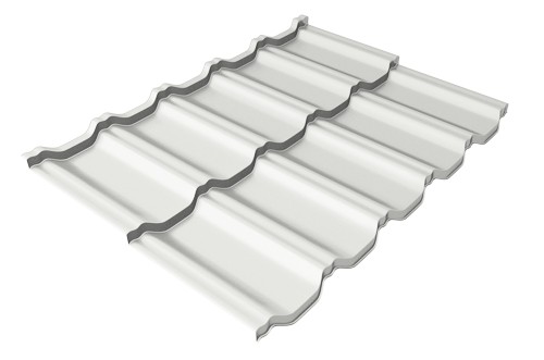 Металлочерепица модульная Квинта Uno Grand Line c 3D резом 0,5 Satin RAL 9003 сигнальный белый купить в Зеленодольске