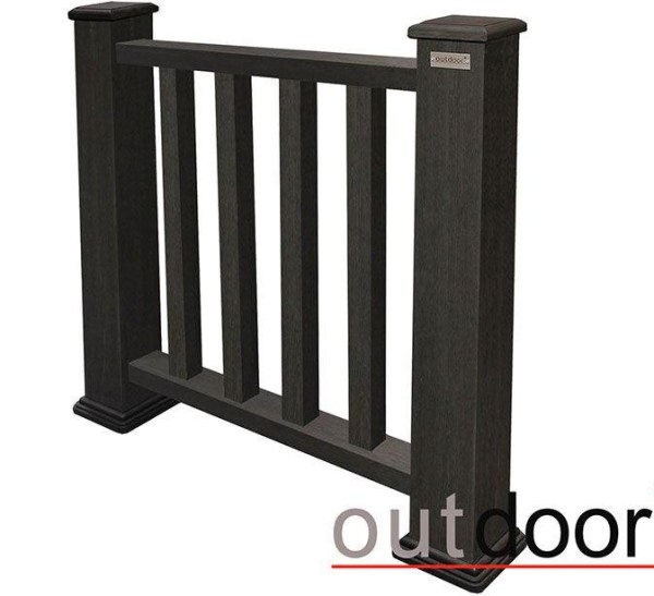 Ограждение из ДПК Outdoor Классик 3D STORM чёрный купить в Зеленодольске