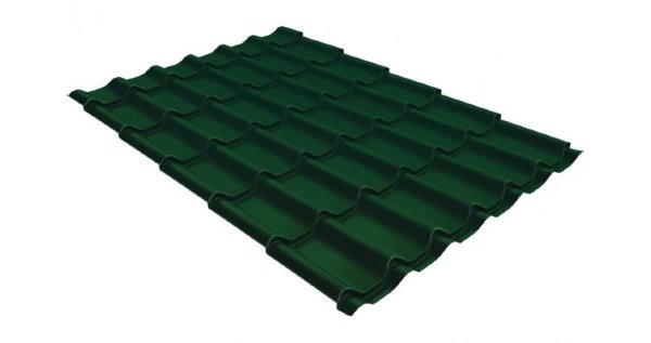 Металлочерепица классик GL 0,5 Velur20 RAL 6005 зеленый мох купить в Зеленодольске