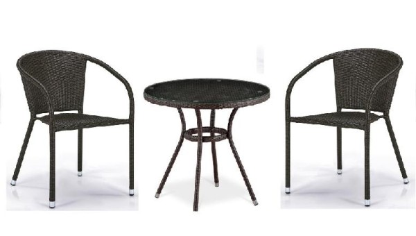 Комплект плетеной мебели AFINA из иск. ротанга Асоль-7 T282ANT/Y137C-W53 Brown 2Pcs купить в Зеленодольске