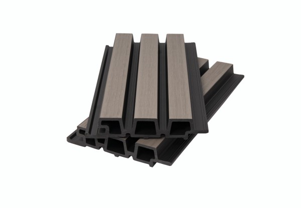 Фасадная панель брусковая двухцветная co-extrusion, snow mix купить в Зеленодольске