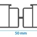 Лага алюминиевая KRONEX 50x25x3000 мм несущая купить в Зеленодольске