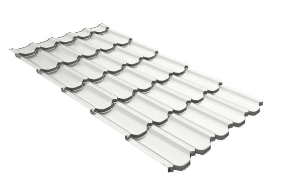 Металлочерепица квинта плюс с 3D резом 0,5 Satin RAL 9003 сигнальный белый купить в Зеленодольске