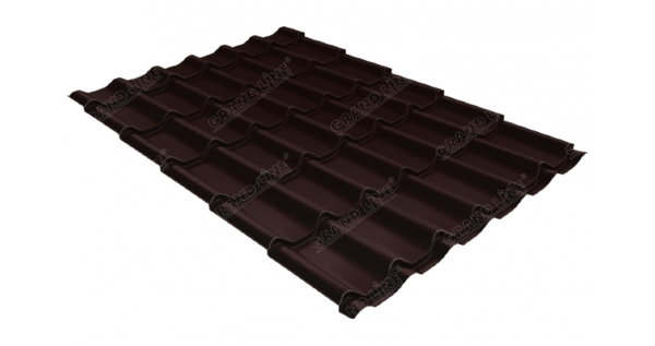 Металлочерепица классик GL 0,5 Quarzit RAL 8017 шоколад Metallic купить в Зеленодольске