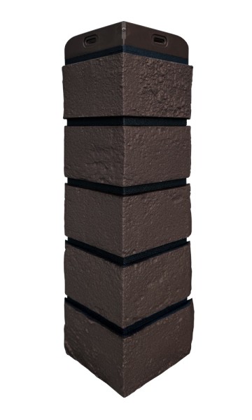 Угол Grand Line состаренный кирпич премиум Шоколадный (шов RAL 9005) купить в Зеленодольске