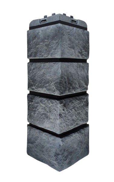 Угол наружный Grand Line Колотый Камень Антрацит, Шов чёрный купить в Зеленодольске